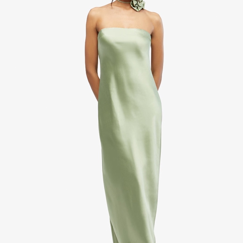 WeWoreWhat Strapless Silky Maxi Dress